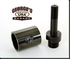 Sprocket shaft adapter with logo