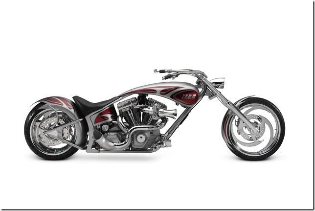 138-71446 Road Legends Phantom Pipe Silver Ceramic on Custom SuperTrapp Super Bike