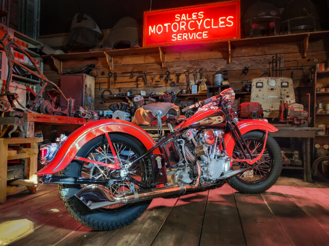 The Dale's Wheels Through Time 2025 Raffle Bike, a 1939 Harley-Davidson Knucklehead