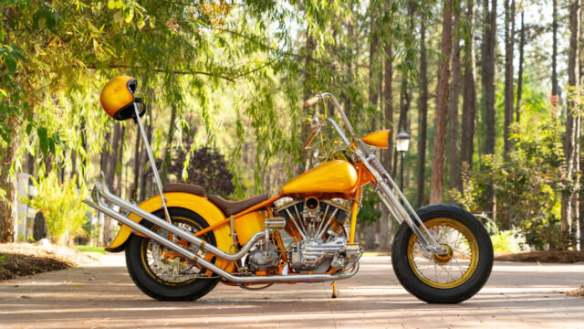 Gold Panhead At Mecum Las Vegas Motorcycle Auction